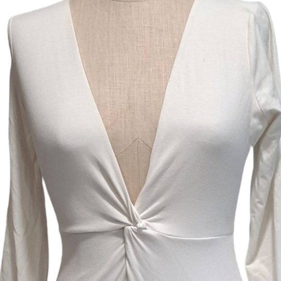 Vintage Y2K GUESS White Plunging neckline Knotted size Small - Picture 9 of 10